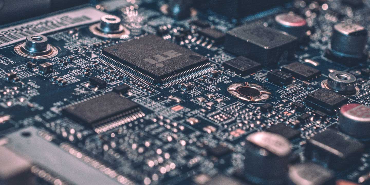 A close up of a computer chip