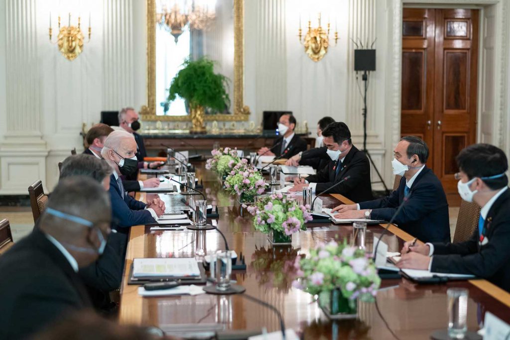 President Biden hosting Japanese Prime Minister Suga during his first foreign leader visit