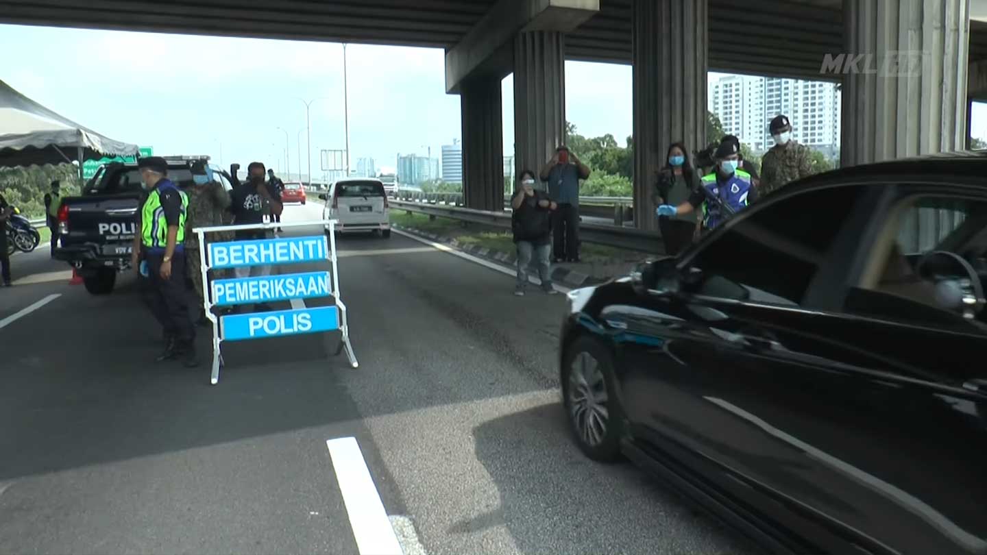 A Malaysian checkpoint during a 2020 Movement Control Order