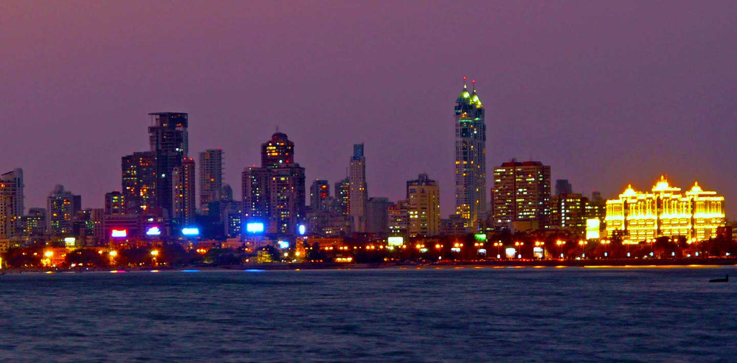 Mumbai, India Skyline at Night