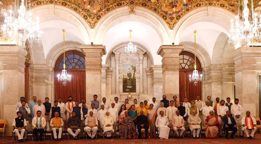 A group photo of India' Union Cabinet