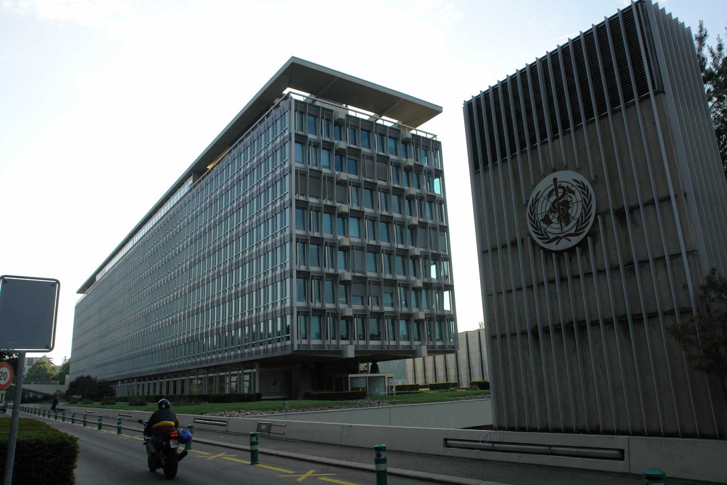 The outside of the WHO Headquarters