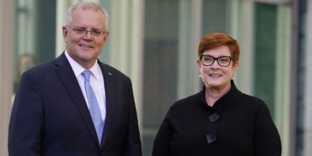 Australian Prime Minister Scott Morrison and Foreign Minister Marise Payne